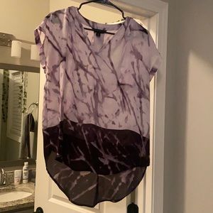 Vera Wang marble design short sleeve blouse